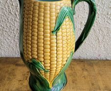 19th century majolica corn jug