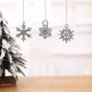 Snowflake Charm, 70 Pieces Mixed Snowflake Pendants Antique Silver Snowflake Charms Christmas Jewelry Making Accessories Crafting Supplies for DIY Necklace Bracelet Image 6