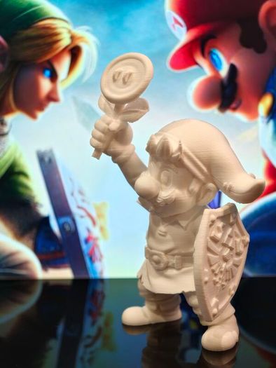 3D Printed Super Mario In A Zelda Outfit