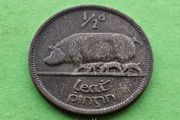 Ireland 1949 year Bronze Half Penny.