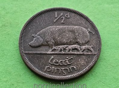 Ireland 1949 year Bronze Half Penny.