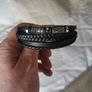 Men's Stylish Silver and Black Bracelet Image 5