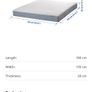 Ikea double bed mattress 135x190 Image 3