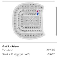 Metallica 2 day concert ticket