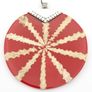 925 Silver Red Sunburst Statement Shell Pendant Image 3