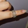 Rebel Studio Net Style Adjustable Diamante Ring Image 4
