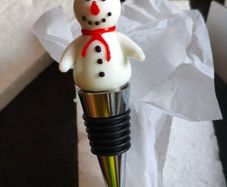 Galway crystal snowman wine bottle stopper