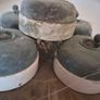 Set of Five Antique Porcelain and Brass Light Switches Image 2