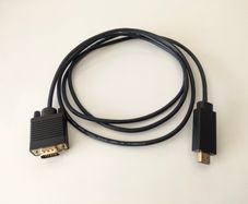 Amazon Basics HDMI (Source) to VGA (Display) Cable (NOT Bidirectional), Gold-Plated, 6 feet, Black