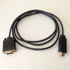 Amazon Basics HDMI (Source) to VGA (Display) Cable (NOT Bidirectional), Gold-Plated, 6 feet, Black