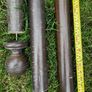 Walnut coloured curtain poles Image 3