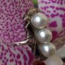 Antique Art Deco 14 Carat White Gold Akoyia Pearl Ring Image 2