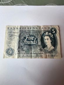 bank of england 5  pound note 1962-1966