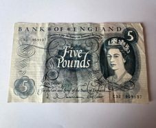bank of england 5  pound note 1962-1966