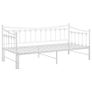 Pull-out Sofa Bed Frame White Metal 90x200 cm Image 6