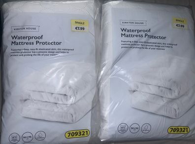 2 new single waterproof mattress protectors