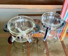 Vintage Bodum Chambord Classic Sugar and Creamer Milk Jug Set 1990s