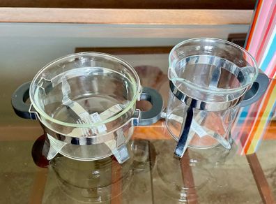 Vintage Bodum Chambord Classic Sugar and Creamer Milk Jug Set 1990s