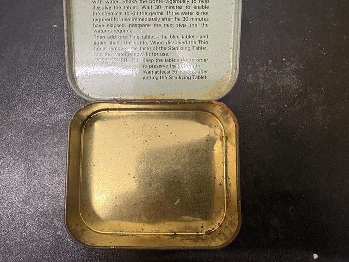 WWII-Era Military Water-Bottle Sterilising Outfit Tin