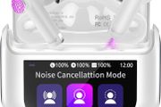 Thunelec U9 Earbuds, Bluetooth 5.4 with Touchscreen, In-Ear with Noise-Canceling Mic, 48-Hour Playtime, Deep Bass, Dark Gray