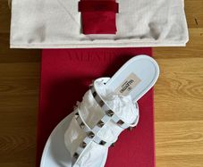 Valentino White Jelly Slides Uk 7  Rrp 350
