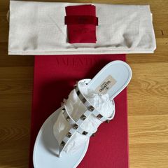 Valentino White Jelly Slides Uk 7  Rrp 350