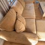 DFS 3-Seater Beige Jumbo Cord Sofa & Footstool Image 6