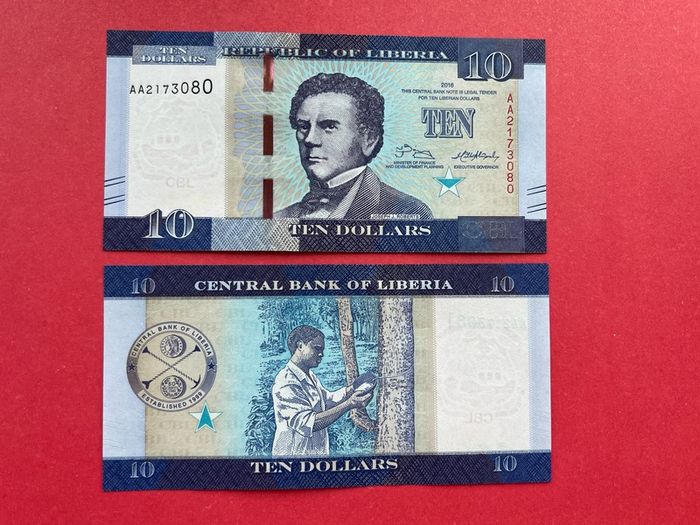 Liberia   10 Dollars  2016  Pick 32a. ( Uncirculated )