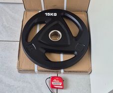 brand new 2x15 kilo olympic tri grip plates