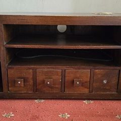 Solid wood corner TV stand