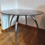 Round Glass & Chrome Dining Table with 2 Chairs (Can Sell Separately) Image 2