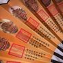 Vintage wooden hand fan- ornamental Chinese emperor design Image 8