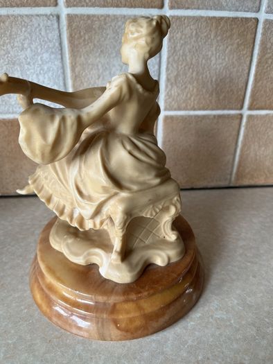 Vintage Midcentury Lady playing a Mandilin