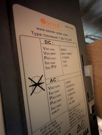 Solar PV panels + inverter