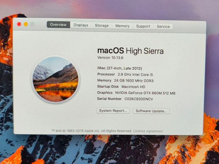 iMac 27" Late 2012