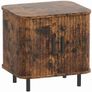 Bedside Table with Sliding Doors Image 2