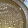 A Decorative Antique Large Hand-Engraved  Moroccan or Middle Eastern Brass Tray Image 3