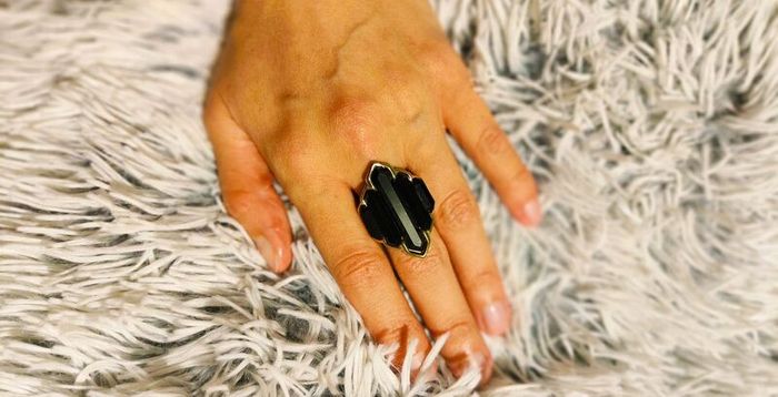 Statement Black Geometric Ring Bold & Elegant