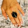 Statement Black Geometric Ring Bold & Elegant Image 10
