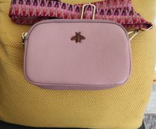 New 100% leather cross body bag