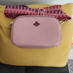 New 100% leather cross body bag