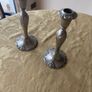 Candle Sticks silver coloured Image 3