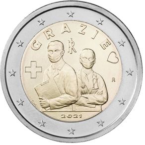 Italy 2 Euro Commemorative Coin 2021 - The Healthcare. Uncirculated