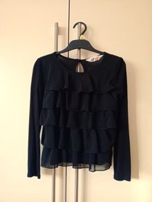 H&M  black blouse - Age 8-9 years