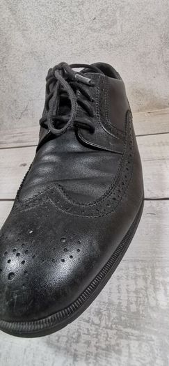 Rockport Adidas Adiprene Oxford Mens Brogue Leather Dress Shoe Black Size UK8