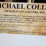 Michael Collins 1920s Public Reward Notice Poster Ireland Image 3