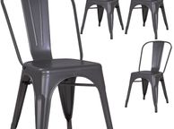 main image for ad Metallic Grey Metal Chairs x4