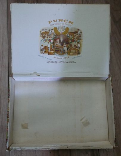 Punch Empty Cigar Wooden Box
