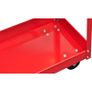 Set of 2 Workshop Tool Trolleys 100 kg Heavy-Duty Steel Garage Carts with 2 Shelves Image 3