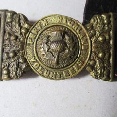 Antique Scottish Regiment Belt & Brass Buckle